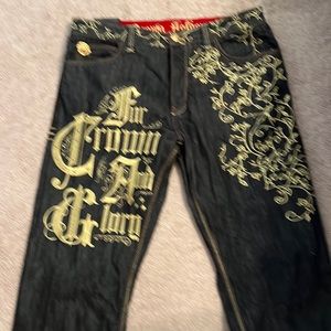 Crown Holder dark denim jeans. Size 38